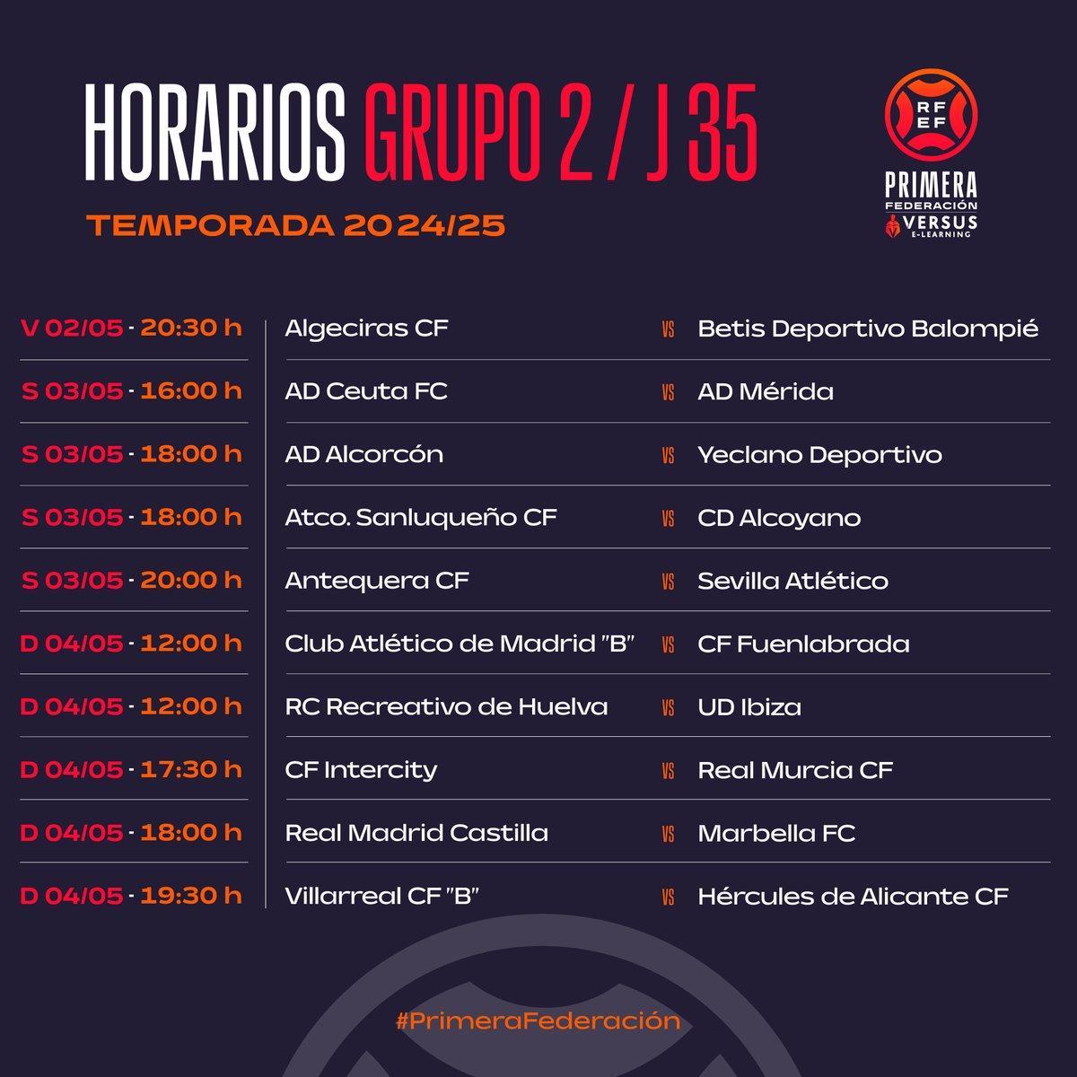 Horario del Intercity-Real Murcia que se jugará definitivamente en el Antonio Solana en vez del Rico Pérez.