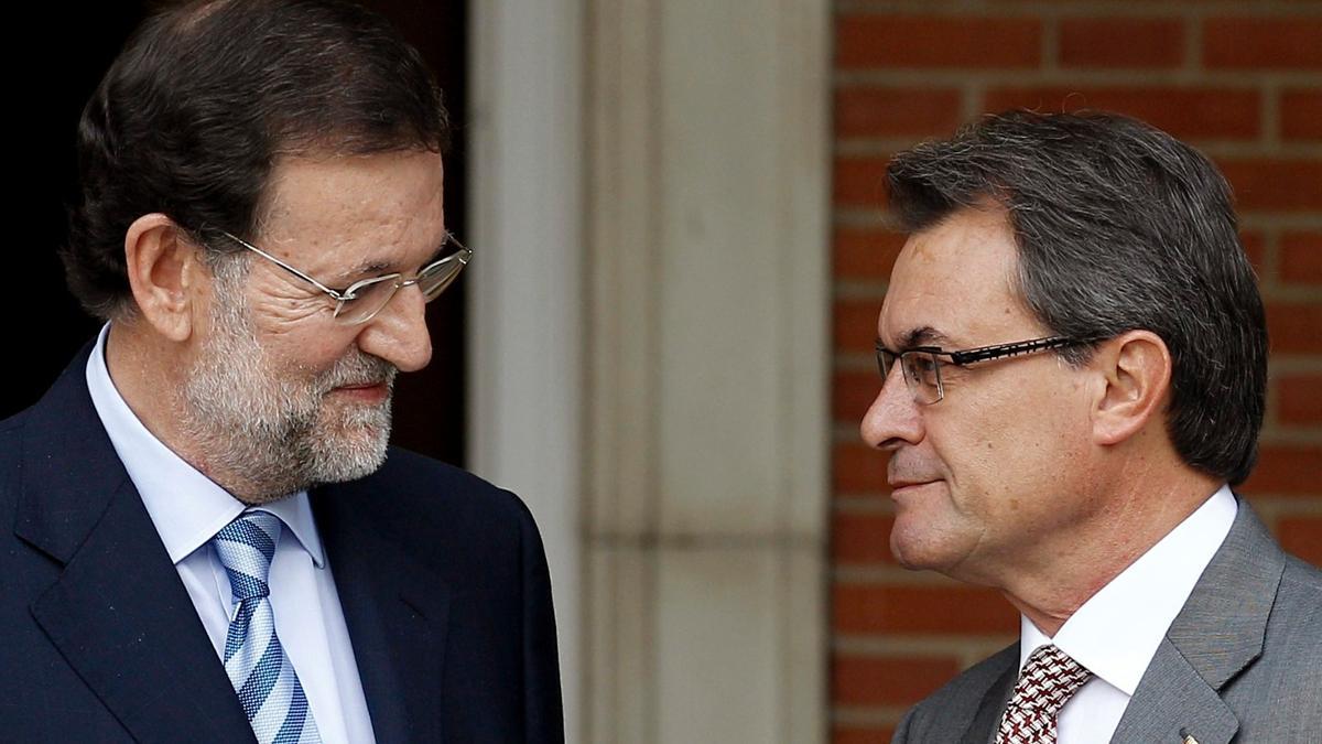 Mariano Rajoy y Artur Mas, en Moncloa el 20 de septiembre de 2012