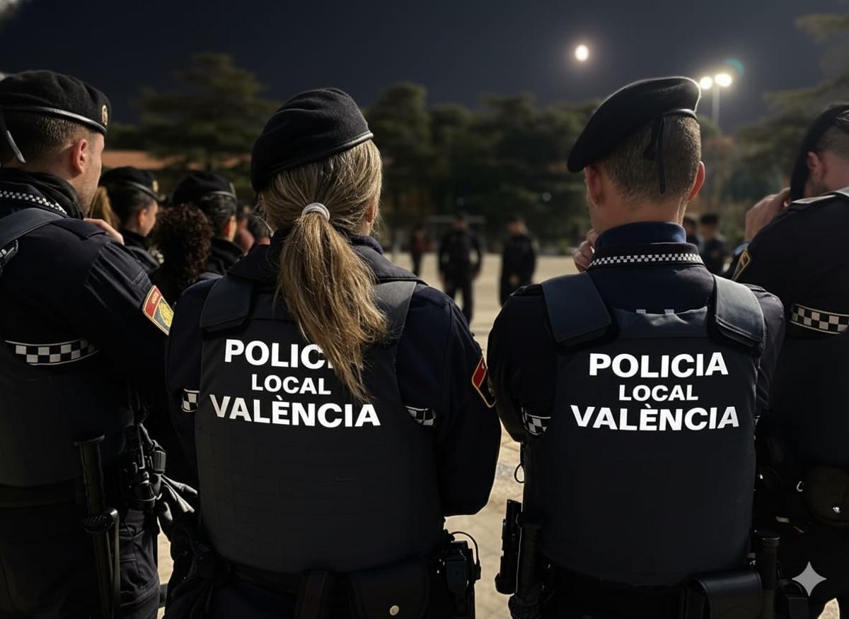Agentes de Policía Local de València en una imagen de archivo