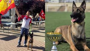 Fran Estévez junto a su perro