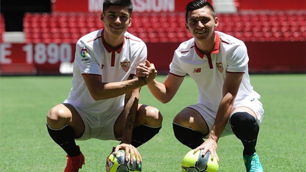 Kranevitter y Correa, presentados como nuevo jugadores del Sevilla