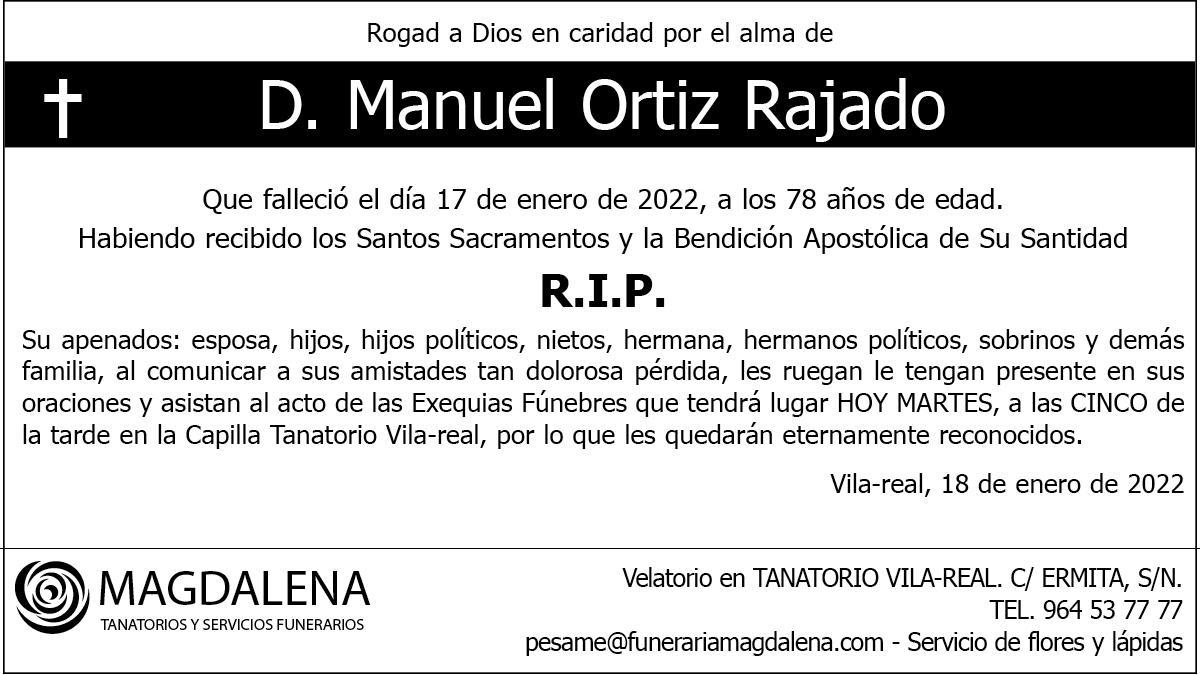 D. Manuel Ortiz Rajado