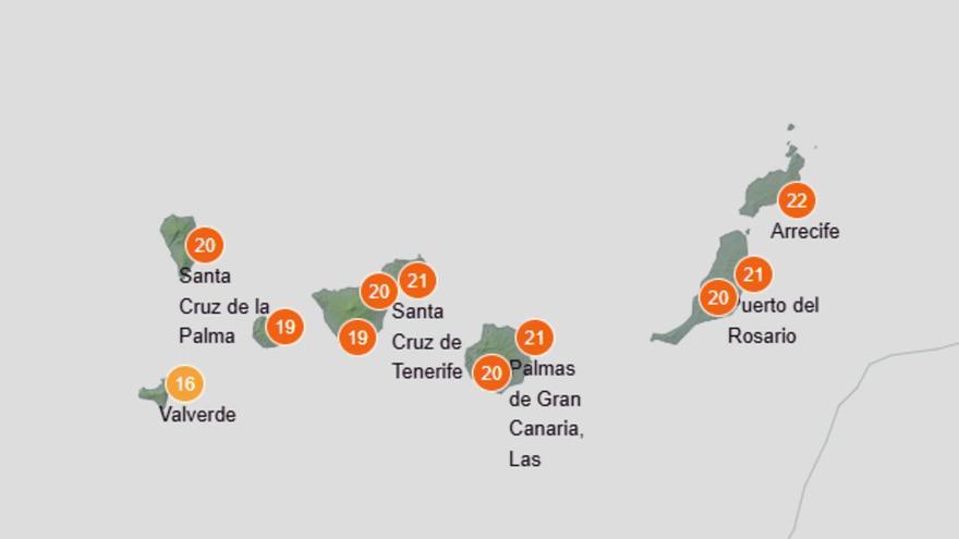 La Aemet avisa de tiempo con calima y subida de temperaturas este sábado en el inicio del 'puente' en Canarias