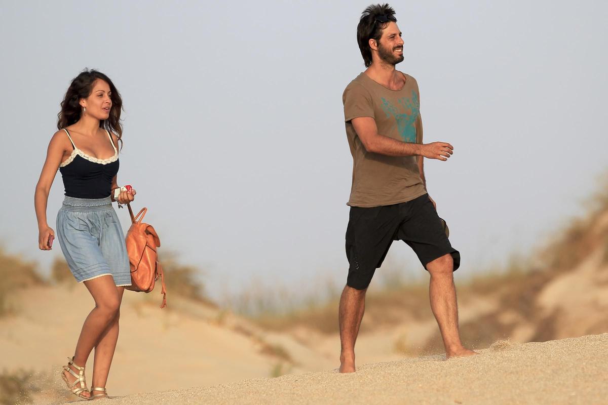 Hiba Abouk y Hugo Silva, de vacaciones juntos en Cádiz en junio de 2011