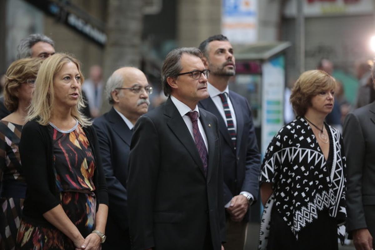 Artur Mas, en l’homenatge a Rafael Casanova, aquest matí.