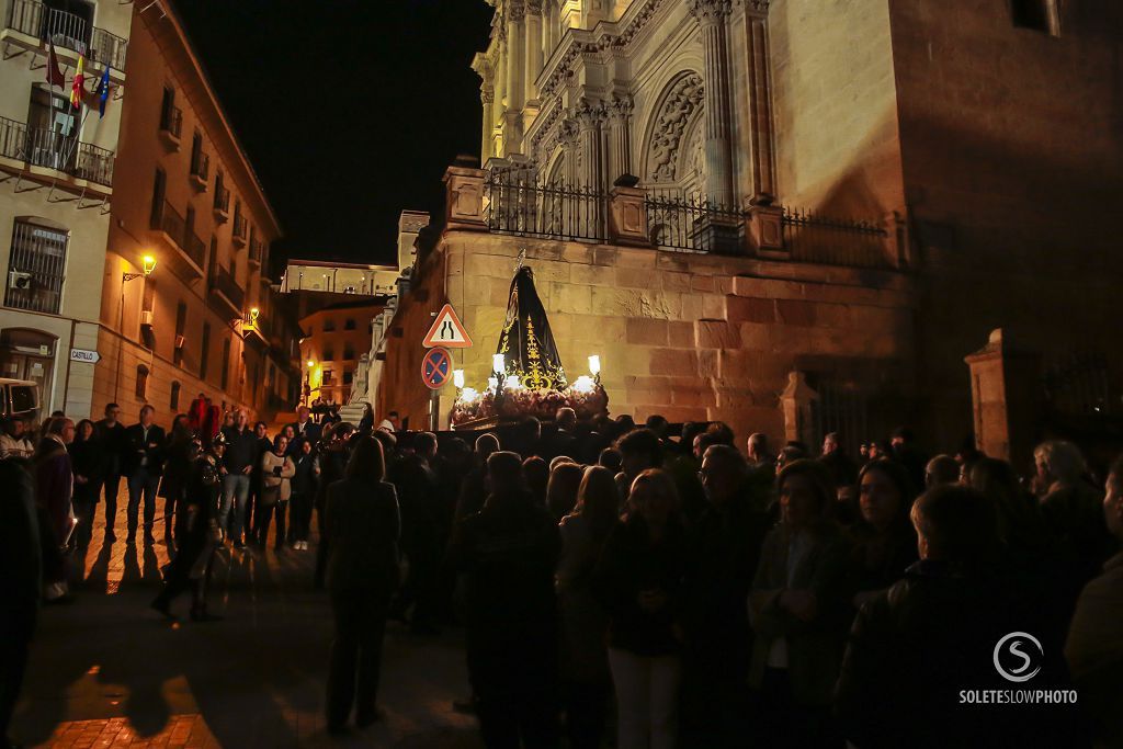 Procesión de la Virgen de la Soledad de la Hermandad de La Curia de Lorca, en imágenes