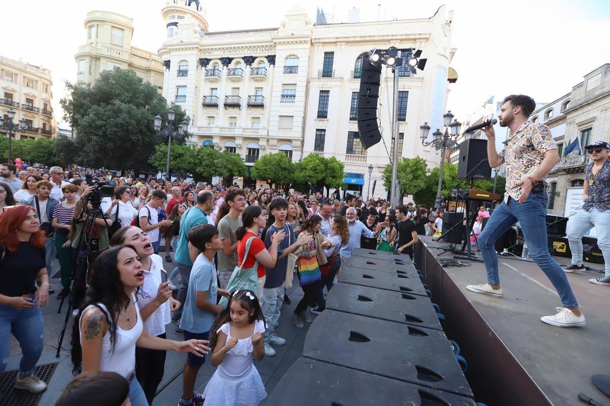 Uno de los conciertos celebrados en el marco de la Shopping Night, anoche, en Córdoba.