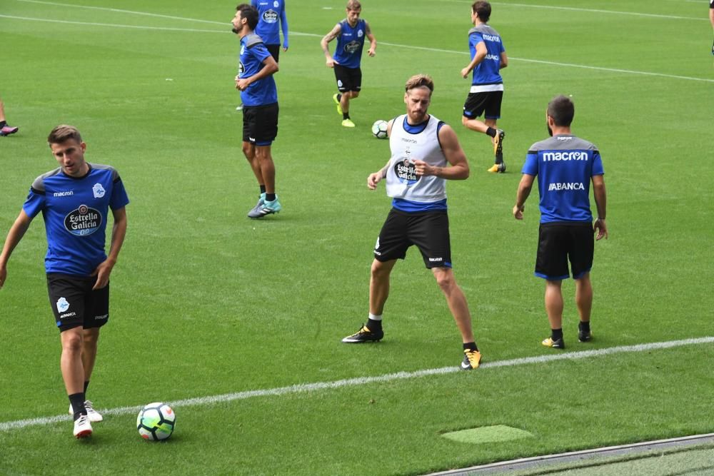 Último entrenamiento del Dépor antes del Madrid