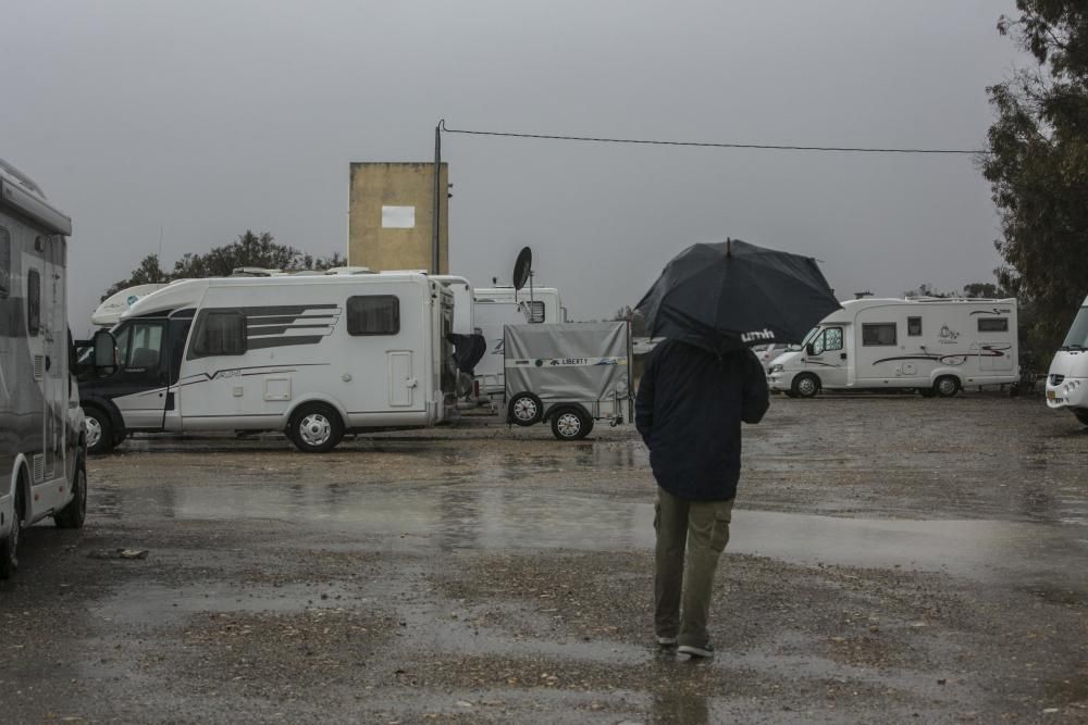 Temporal de lluvia en Elche