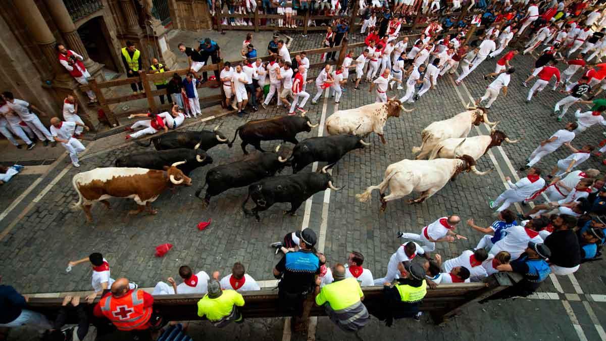 Cuarto encierro de San Fermín 2019.