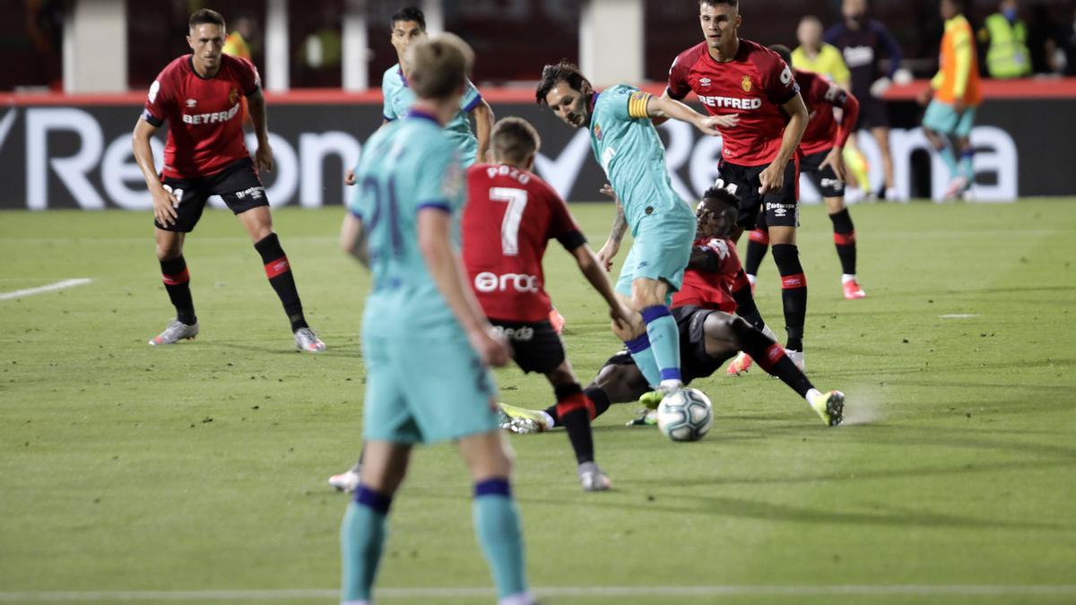 Begegnung zwischen Real Mallorca und dem FC Barcelona am 13.6.2020