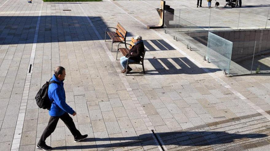 La Marina coruñesa, un día soleado de invierno.