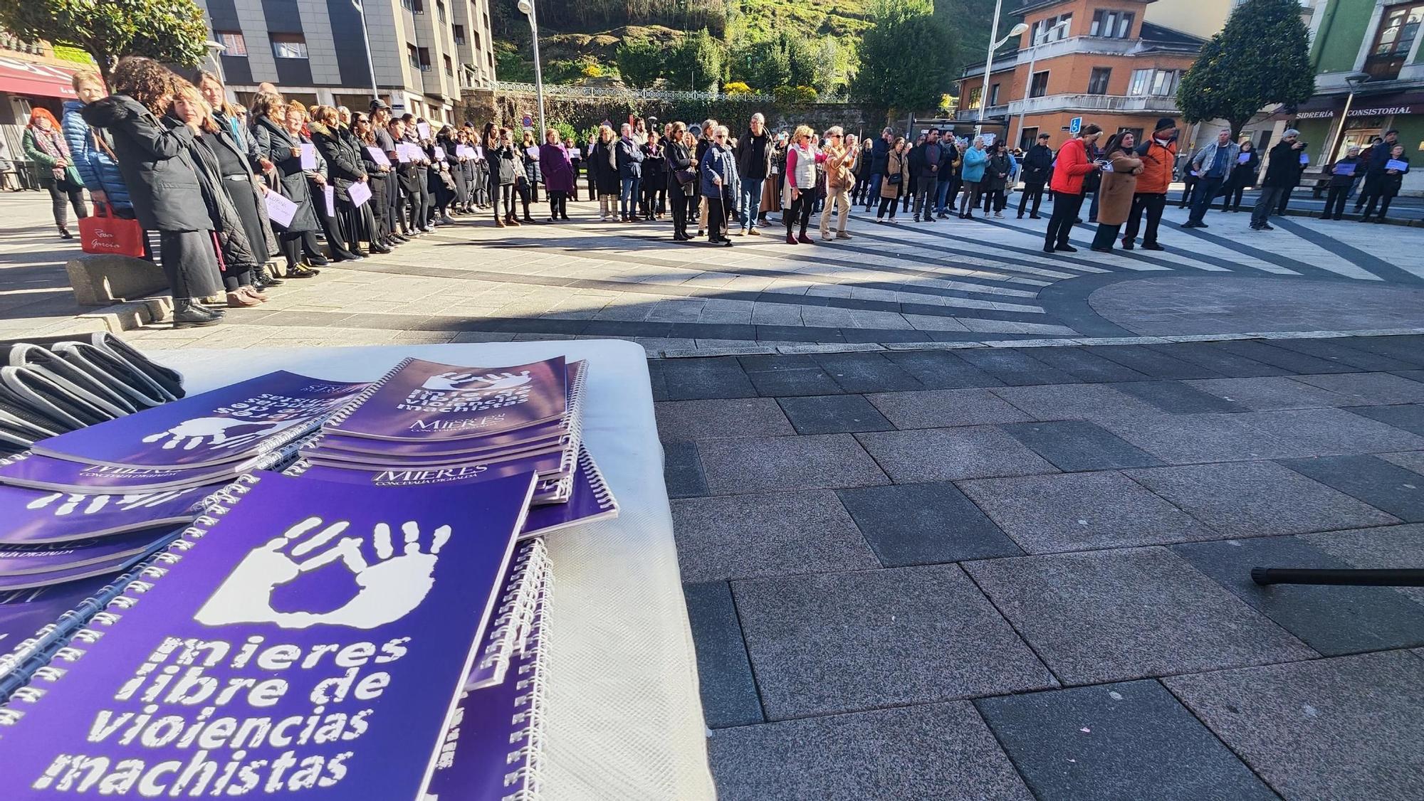 GALERÍA: Así fue el acto institucional contra la violencia de género en Mieres