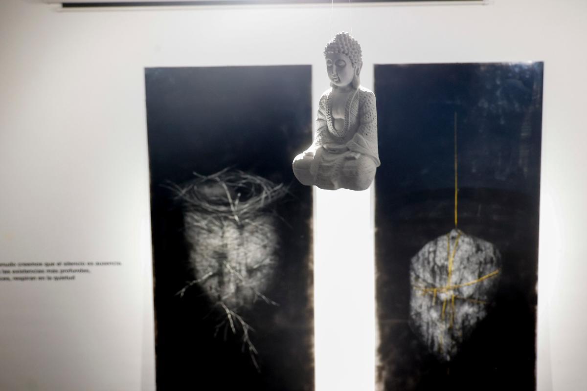 Piezas de la muestra el pasado 2025, durante la inauguración de la exposición en el festival La Mar de Arte de Cartagena