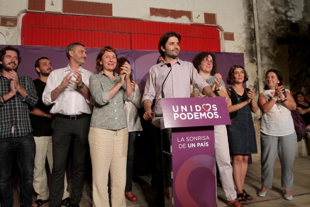 Noche electoral en podemos