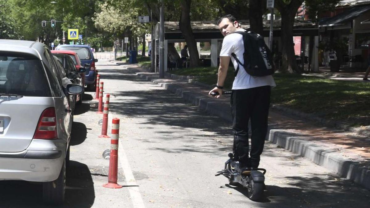 Un carril bici en Infante.