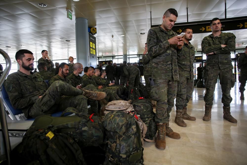 Salida de militares asturianos para Polonia