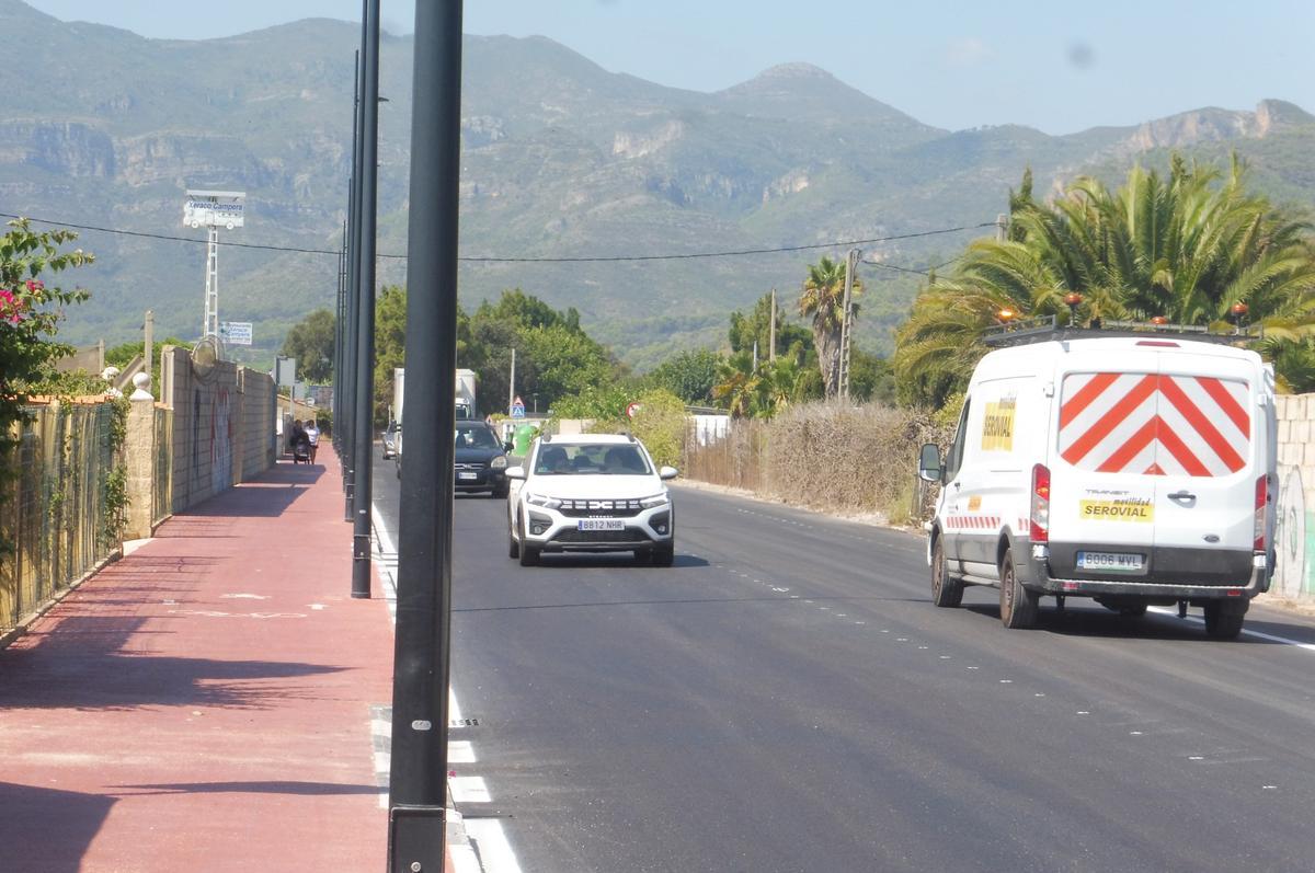 Vista de la carretera.