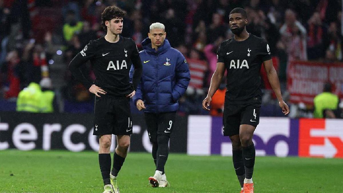 El Tottenham perdió ante el Atlético de Madrid (5-2) y está virtualmente fuera de la competición