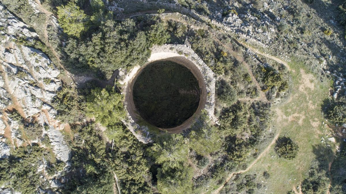 Pozos de nieve desde las alturas