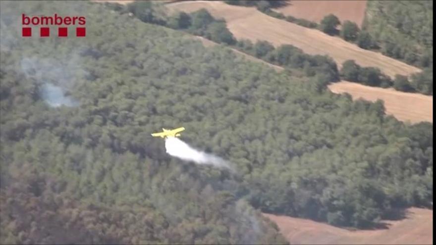 L'incendi de Saus i Vilopriu des de l'aire