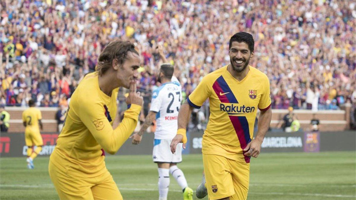 Griezmann marcó su primer gol con el Barça