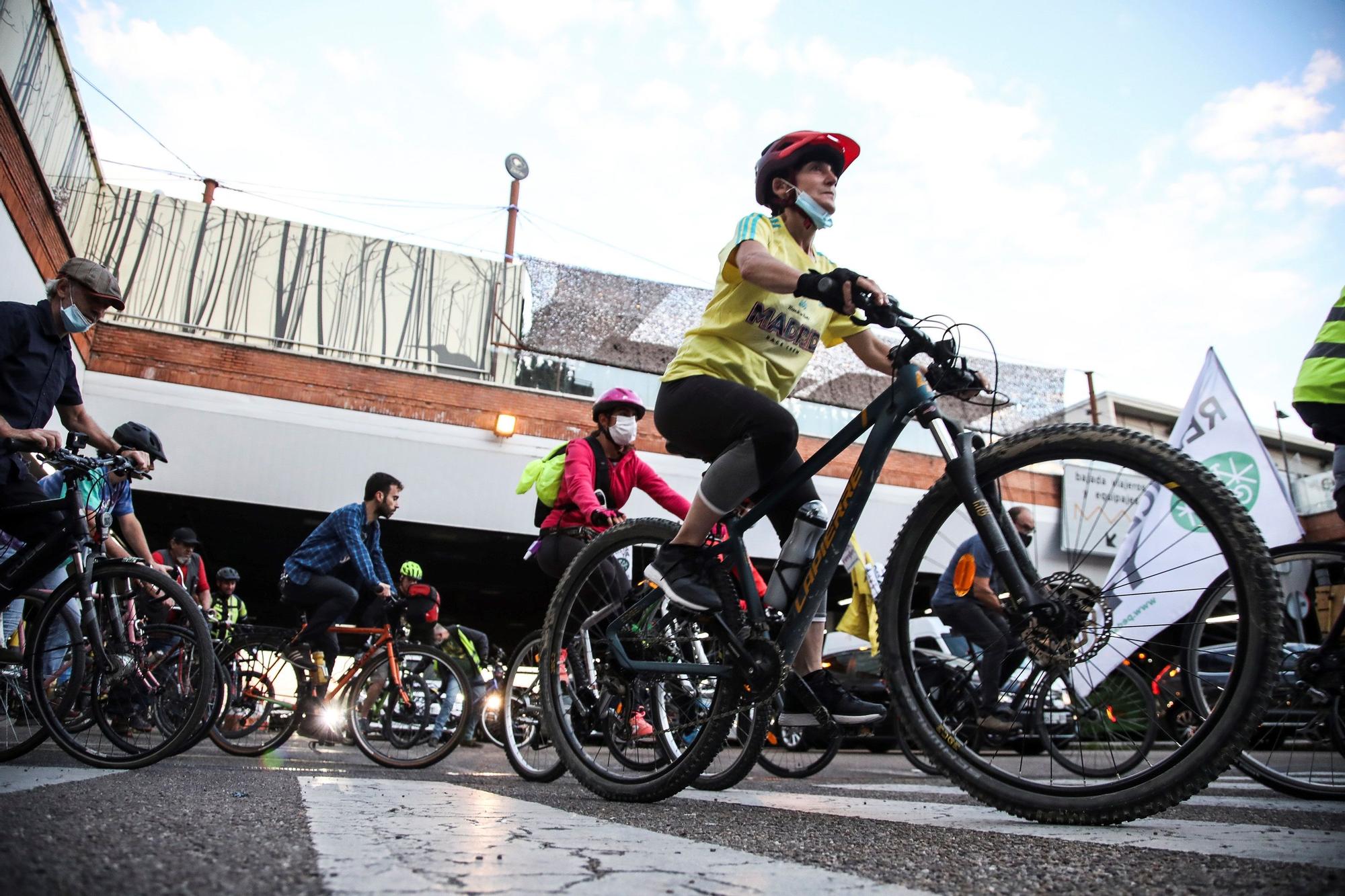 Manifestación ciclista en Madrid