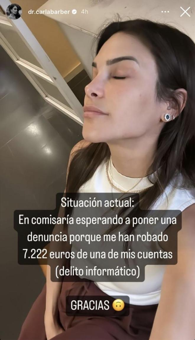 Carla Barber historia Instagram