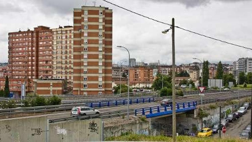 La Autovía Industrial en Pando (Oviedo).