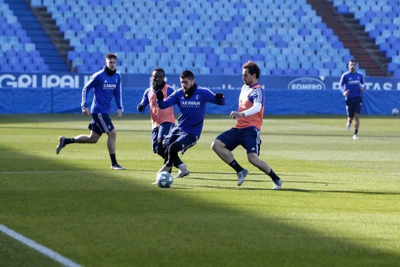 Partido de entrenamiento del Real Zaragoza en La Romareda