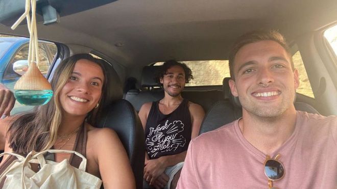 Iñaki Lacomba, usuario de BlaBlaCar, en su viaje a Málaga hace unas semanas con sus compañeros.