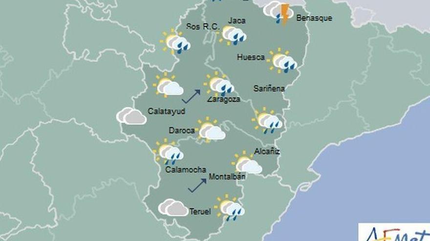 Lluvias y tormentas fuertes en el Pirineo y temperaturas en descenso