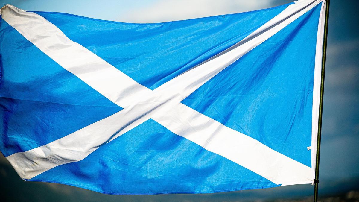 Una bandera de Escocia.
