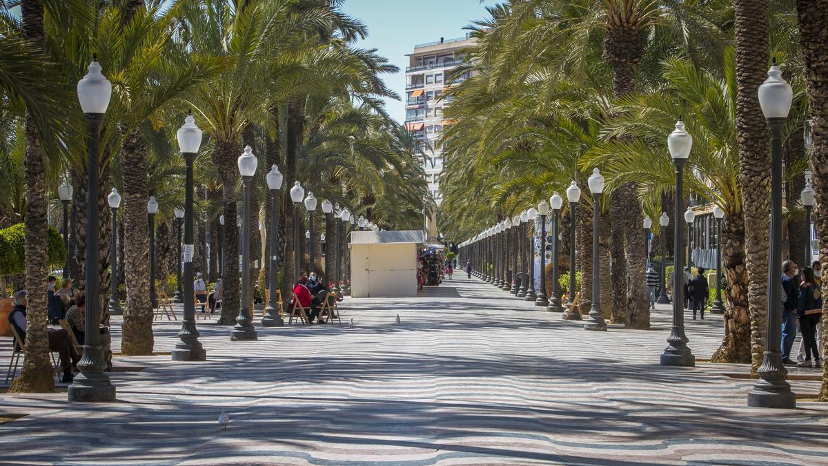 Imagen del paseo de la Explanada de Alicante.
