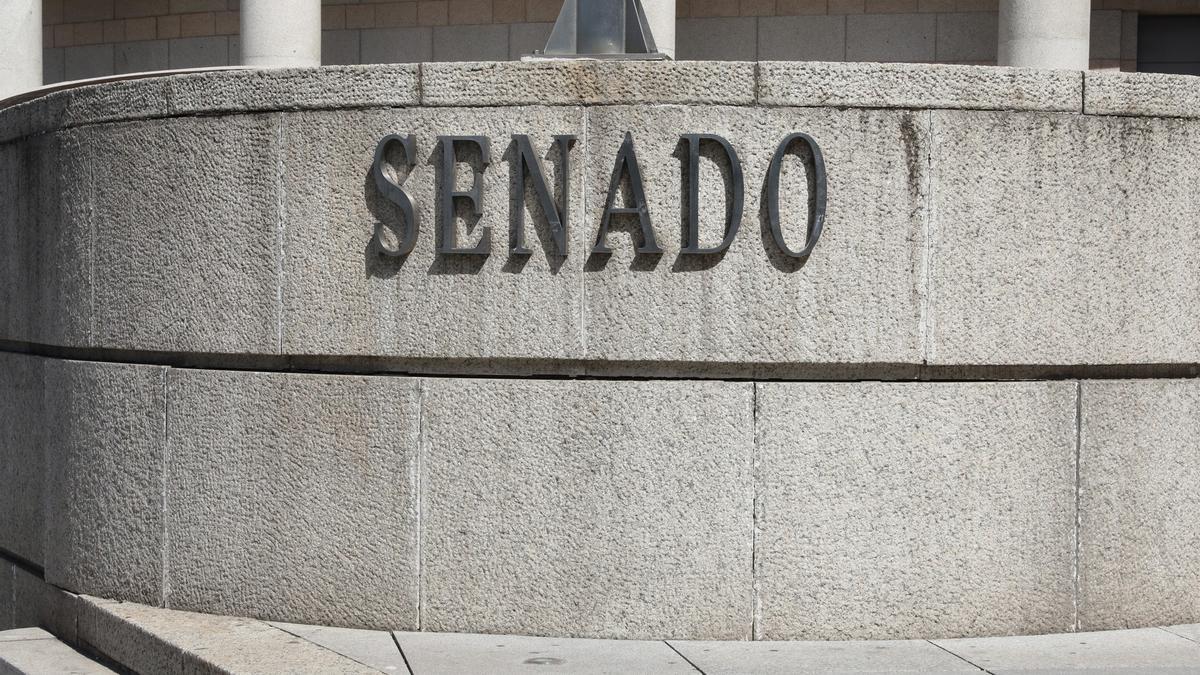 Exterior del edificio del Senado en Madrid.