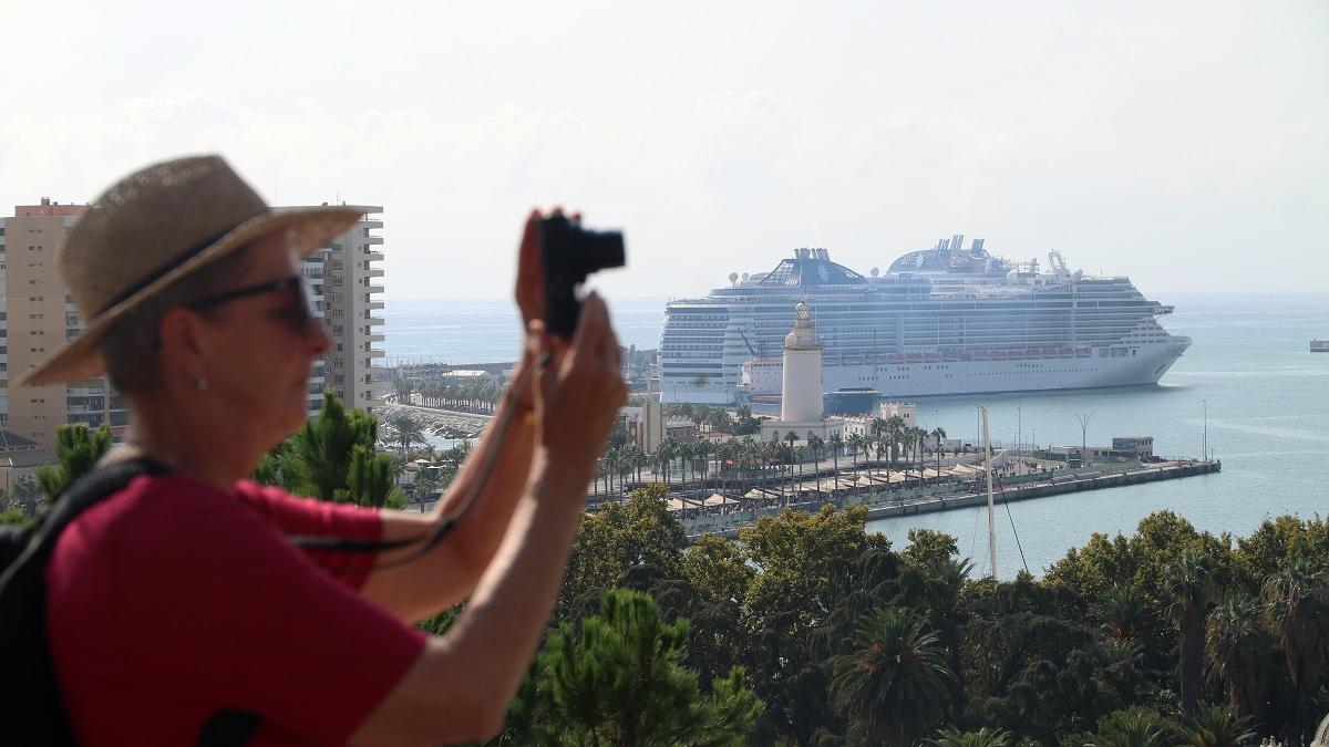 Turistas en Málaga.