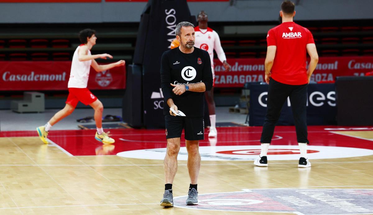 Plaza, durante un entrenamiento en el Felipe