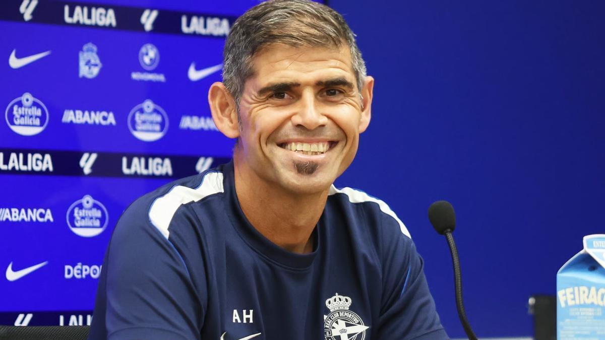 Antonio Hidalgo, entrenador del Deportivo de A Coruña.