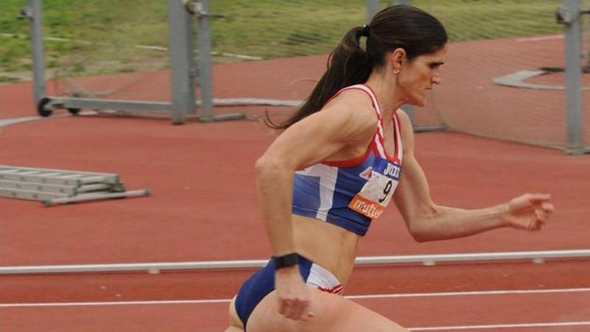 Laura Bou, en la prova dels 200 metres
