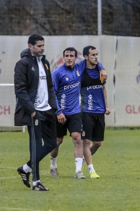 Tensión en el entrenamiento del Real Oviedo