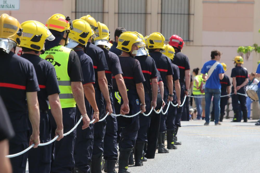 Manifestación de los bomberos de Málaga