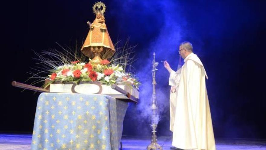 La Santina ayer en el homenaje de los astures.