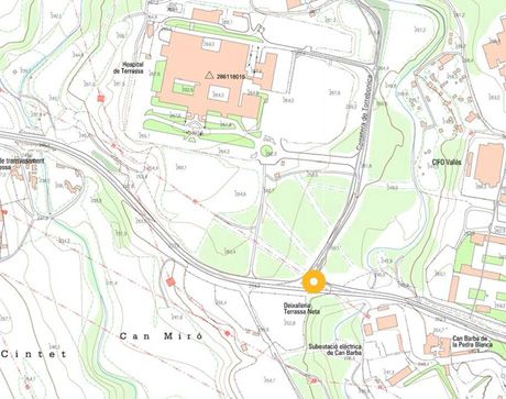 Plano con la configuración de la nueva rotonda de acceso al Hospital de Terrassa desde la N-150