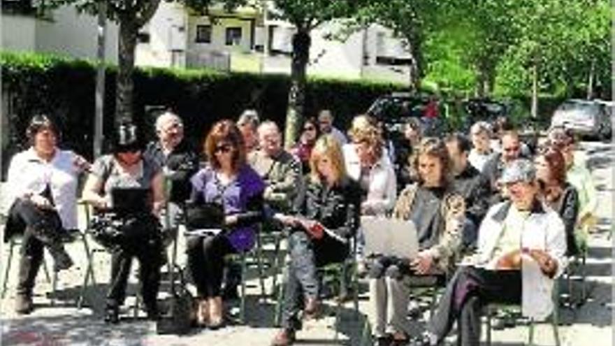 Protesta del professorat de l&#039;Institut Pere Alsius de Banyoles al maig.