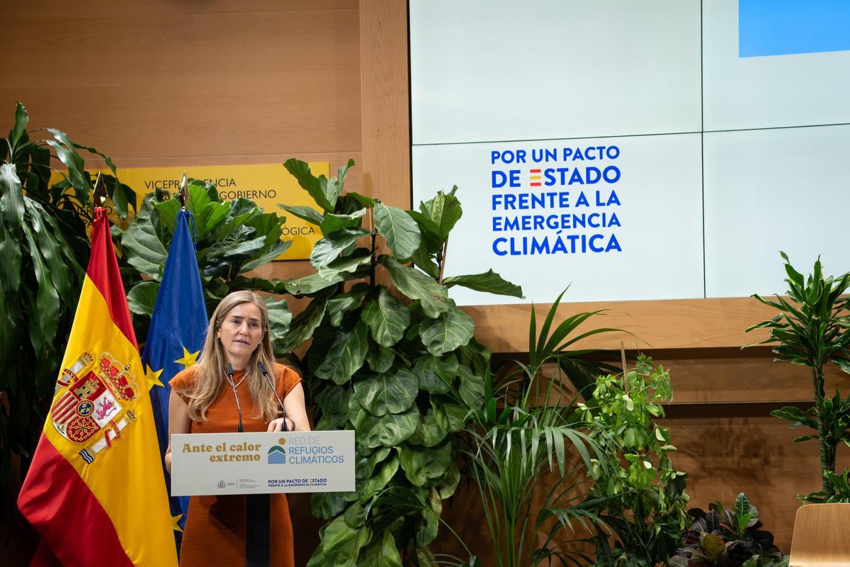 La ministra sara Aagesen presenta la Red de Refugios Climáticos en el marco del Pacto de Estado frente a la Emergencia Climática