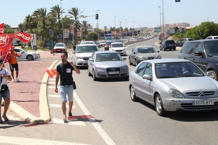 Protesta del sector de la hostelería en La Manga