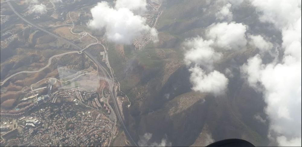 Incendio forestal en El Higuerón en Mijas