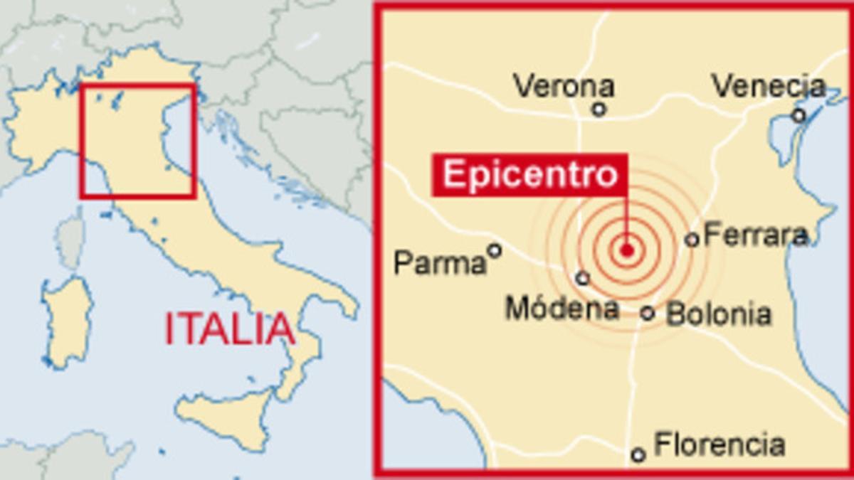 Un terremoto de 5,9º ha afectado al norte de Italia