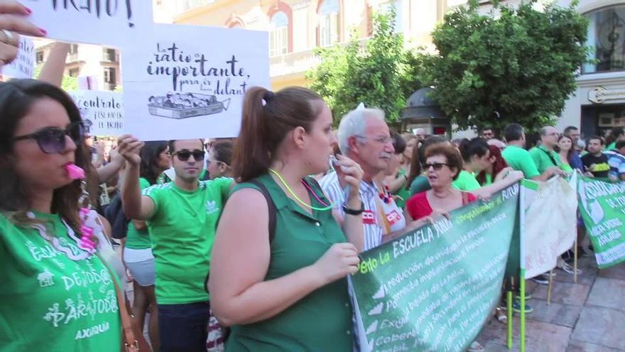 Protesta en Málaga contra los recortes en la escuela pública