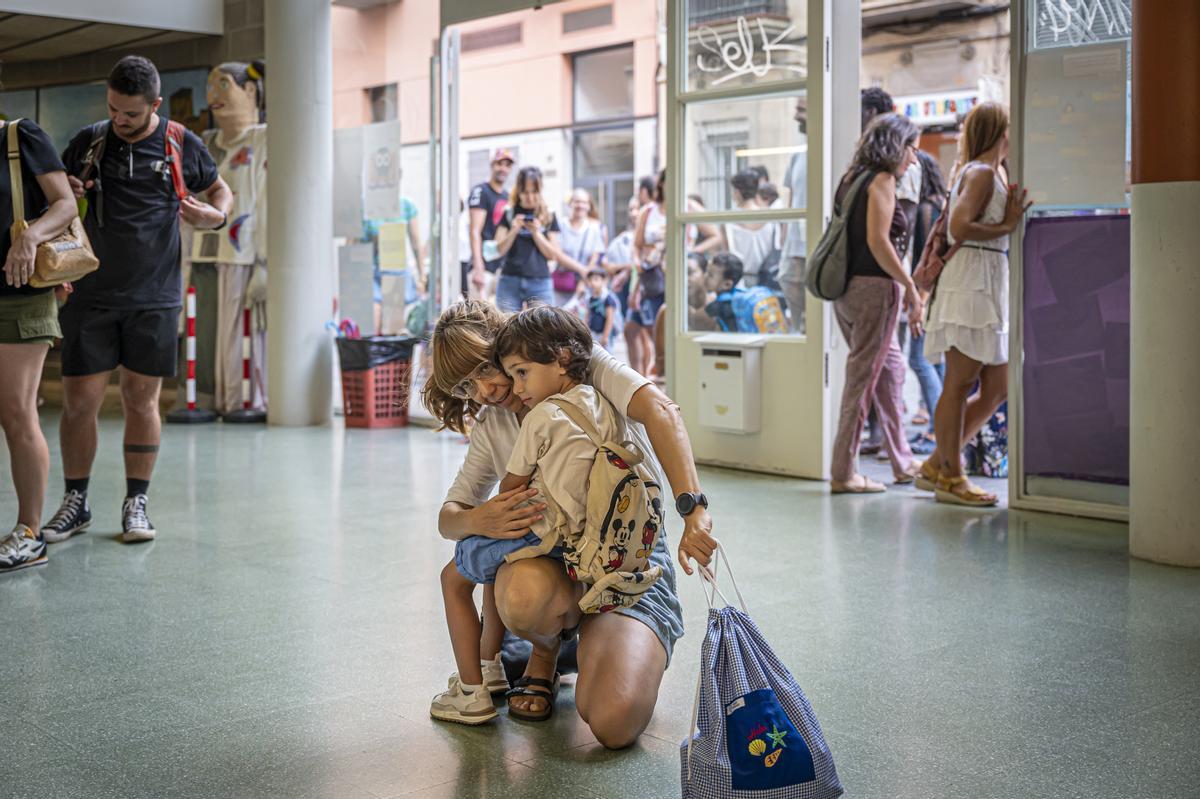 Vuelta a las aulas en el CEIP Pau Casals de Gràcia, en Barcelona.